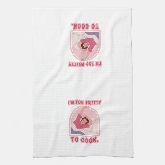 Ik ben te om te koken. theedoek (Verticaal)