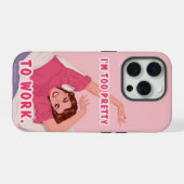 Ik ben te  om te werken. iPhone hoesje (Achterkant horizontaal)