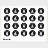 Ik ben te oud voor dit lazy Halloween Ghos Ronde Sticker (Vel)