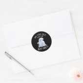 Ik ben te oud voor dit lazy Halloween Ghos Ronde Sticker (Envelop)