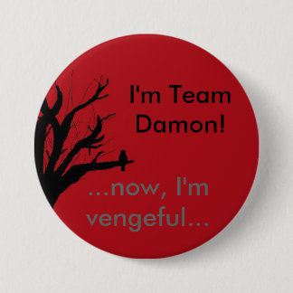 Ik ben Team Damon Vengeful Crow Ronde Button 7,6 Cm