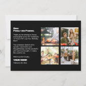 Ik ben technisch... jaren oud schrikkeljaar verjaa bedankkaart (Achterkant)