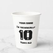 Ik ben technisch... jaren oud schrikkeljaar verjaa papieren bekers (Voorkant)