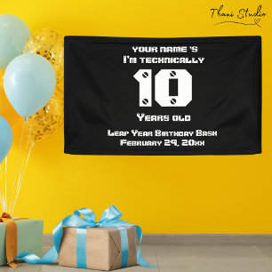 Ik ben technisch... jaren oud schrikkeljaar verjaa spandoek