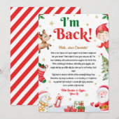 Ik ben terug Elf Aankomst Elf Retour Kerstbrief Kaart (Voorkant / Achterkant)