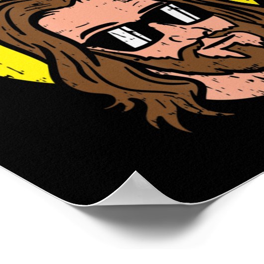 Ik ben terug Jezus Cool God Christus Religieuze Ch Poster (Hoek)