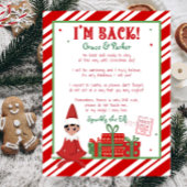 Ik ben terug Welkom Terug Kerst Elf Letter Print