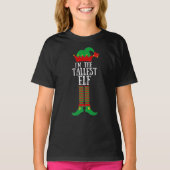 Ik ben The Tallest Elf Funny Kerstmis Elf T-Shirt (Voorkant)