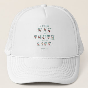 Ik ben The Way the Truth and the Life Typografie Trucker Pet