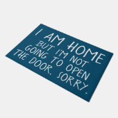 IK BEN THUIS, MAAR IK GA NIET DE DEUR-Rude OPENEN Deurmat (Schuin)