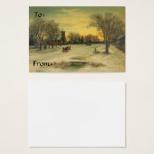 IK BEN THUIS VOOR CHRISTMAS GIFT LABEL VISITEKAARTJES (Voorkant /achterkant)