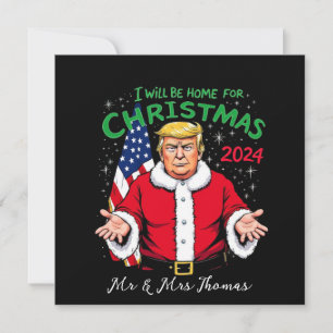 Ik ben thuis voor de kerstviering van 2024 kaart