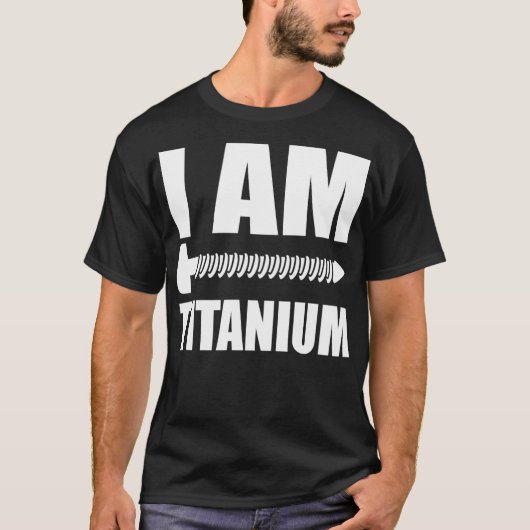 Ik ben Titanium Spinal Fusion Awareness Back Surge T-shirt (Voorkant)