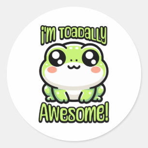 Ik ben Toadally Geweldige! Schattigee paddenkikker Ronde Sticker