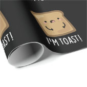 Ik ben Toast Funny Bread Pun Dark BG Cadeaupapier (Rol Hoek)