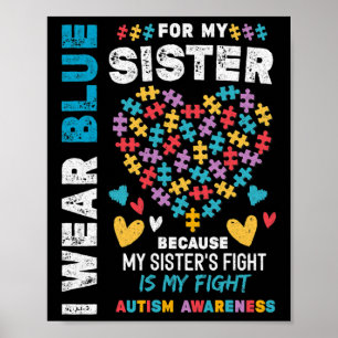Ik ben trots broer en ik heb blauw Draag voor mijn Poster