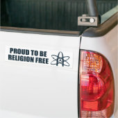 Ik ben trots dat ik geen religie meer heb! bumpersticker (Op Truck)