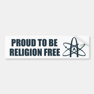 Ik ben trots dat ik geen religie meer heb! bumpersticker