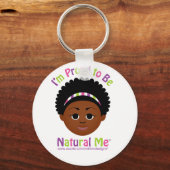 Ik ben trots dat ik natuurlijk ben! sleutelhanger (Voorkant)