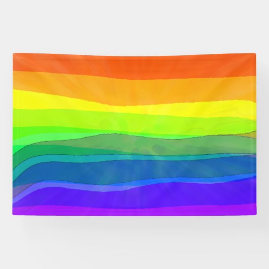Ik ben trots op de LGBTQIA Pride Spandoek (Horizontaal)