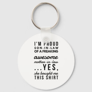 Ik ben trots op de schoonzoon van een schoonmoeder sleutelhanger