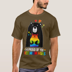 Ik ben trots op je gratis mam-hugs, Gay Pride LGBT T-shirt