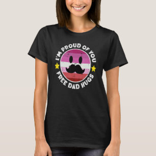 Ik ben trots op je gratis papa knuffel lesbische l t-shirt