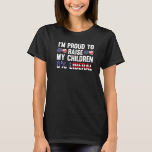 Ik ben trots op Kinderen 0 Liberaal Vierde van jul T-shirt