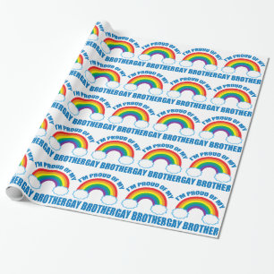 Ik ben trots op mijn Gay Brother LGBT Zuster Cadeaupapier