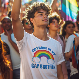 Ik ben trots op mijn Gay Brother LGBT Zuster T-shirt