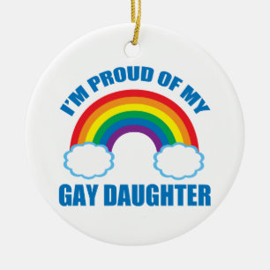 Ik ben trots op mijn Gay Daughter Keramisch Ornament