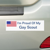 Ik ben trots op mijn homo-scout bumpersticker (Op auto)