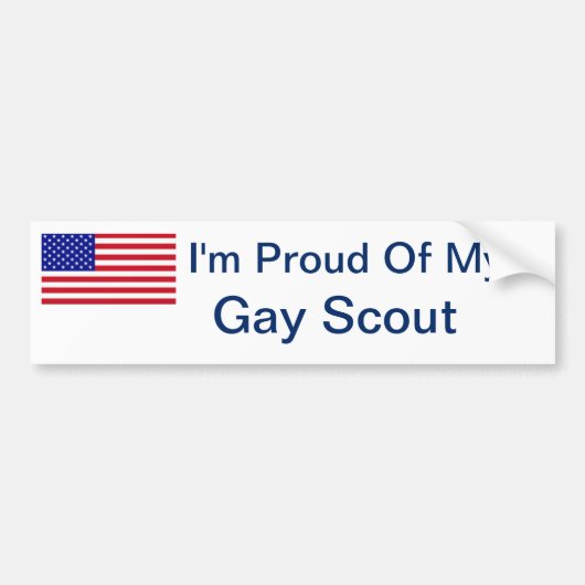 Ik ben trots op mijn homo-scout bumpersticker (Voorkant)