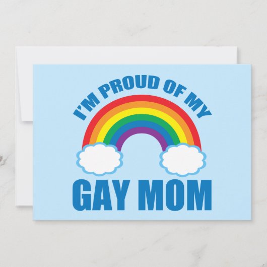 Ik ben trots op mijn homoseksuele moeder trots zoo kaart (Voorkant)