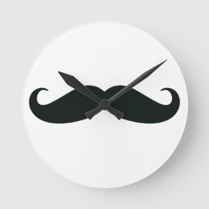 Ik ben trots op mijn Stache....Mustache Ronde Klok