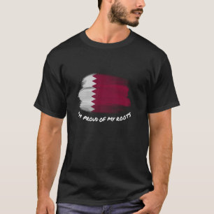 Ik ben trots op mijn wortels - Vintage Qatar-vlag T-shirt