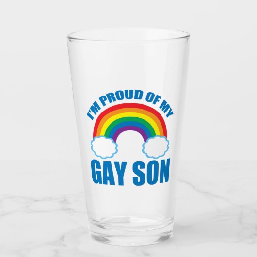 Ik ben trots op mijn zoon glas (Voorkant)