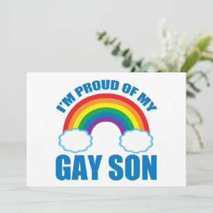 Ik ben trots op mijn zoon papa Pride Rainbow Kaart