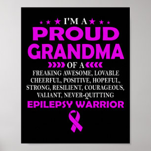 Ik ben trots op oma van epilepsie krijger poster