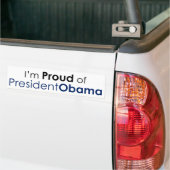 Ik ben trots op President Obama (bumper sticker) Bumpersticker (Op Truck)