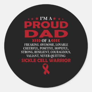 Ik ben trots op Sickle Cell Warrior T Shirt Ronde Sticker