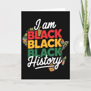 Ik ben trots op zwarte geschiedenis Afro Melanine  Kaart