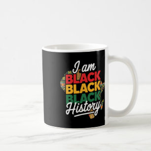 Ik ben trots op zwarte geschiedenis Afro Melanine Koffiemok