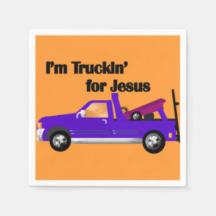 Ik ben Truckin voor Jezus (vrachtwagen) Servetten