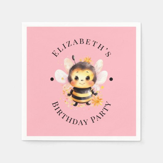 Ik ben-twee meisje verjaardagsfeestje servet (Voorkant)