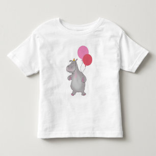 Ik ben twee nijlpaard met ballonnen kinder shirts