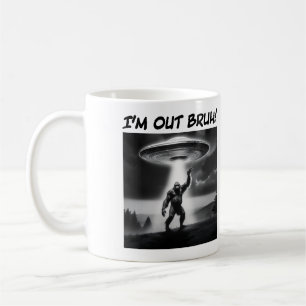 Ik ben uit Bruh! Bigfoot UFO Koffiemok