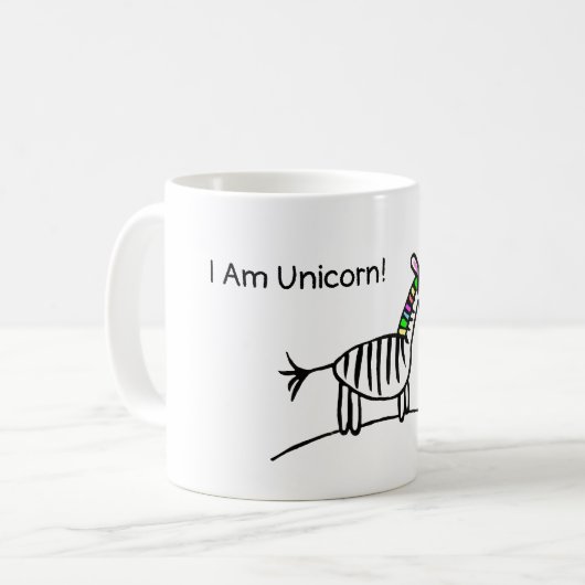 Ik ben Unicorn Zebra mok (Voorkant links)