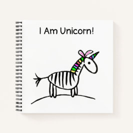 Ik ben Unicorn Zebra notebook Notitieboek