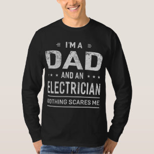 Ik ben vader en elektricien voor mannen pater grap t-shirt